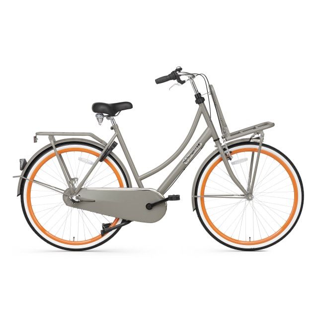 Popal Daily Dutch Dames 3 Versnellingen 28 inch Grijs Oranje